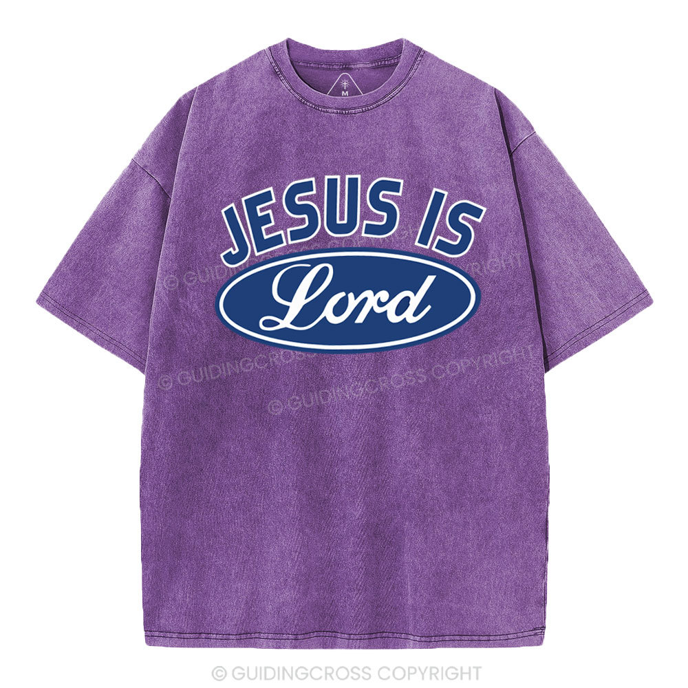 Jesus Is Lord Christian Washed T-Shirt
