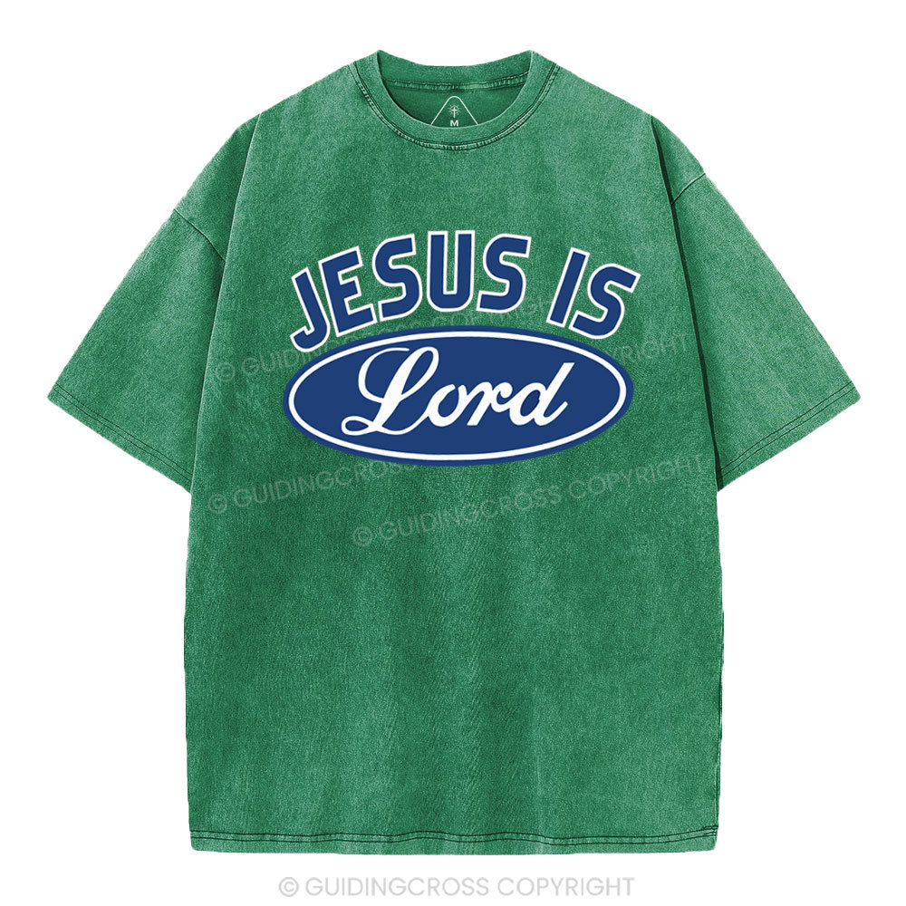 Jesus Is Lord Christian Washed T-Shirt
