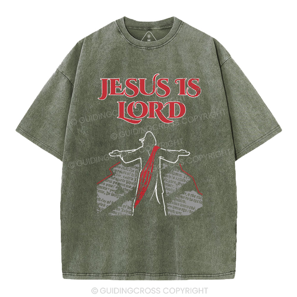 Jesus Is Lord Christian Washed T-Shirt