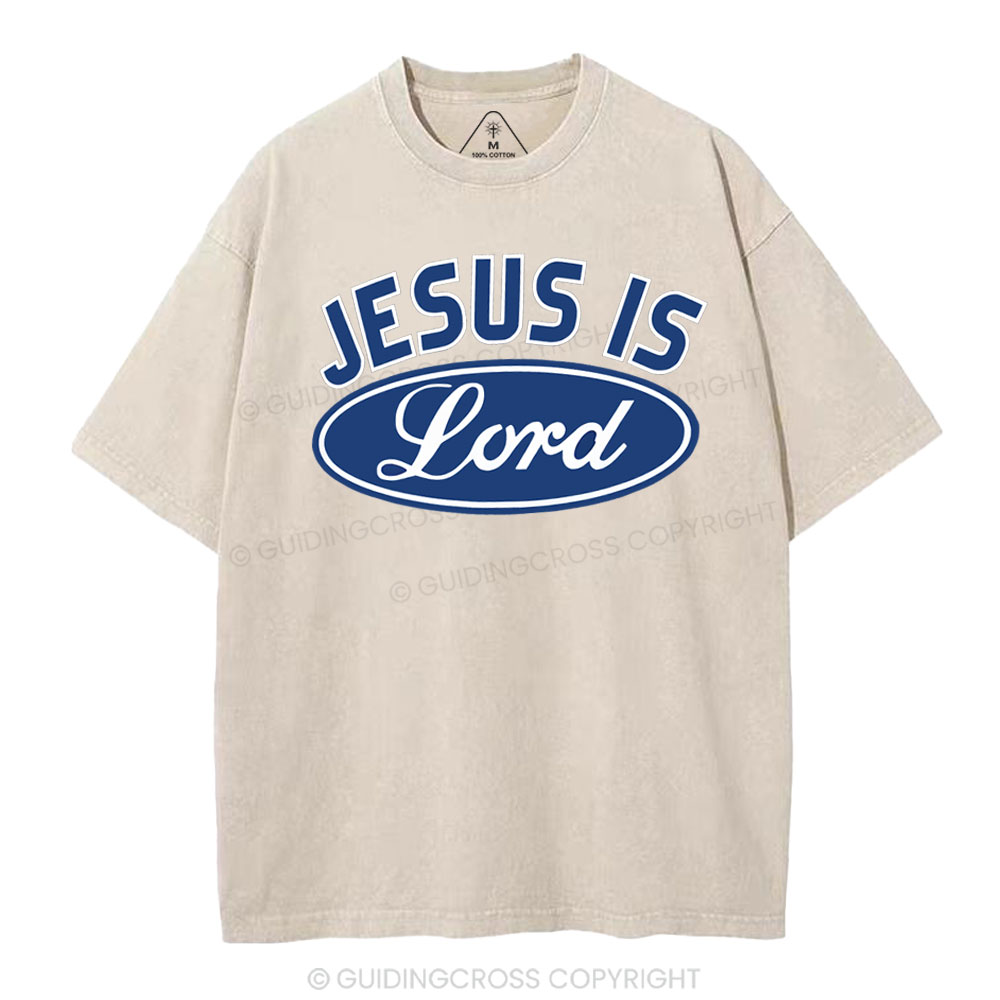 Jesus Is Lord Christian Washed T-Shirt