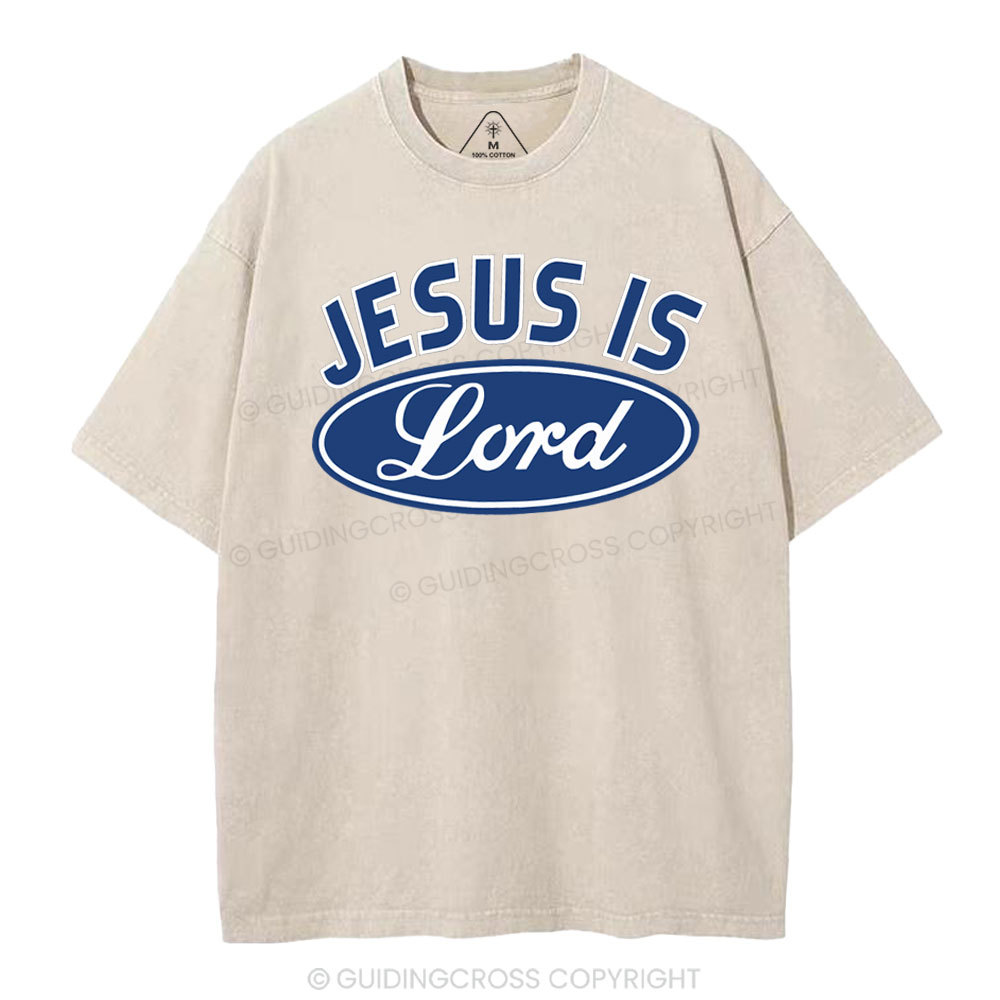Jesus Is Lord Christian Washed T-Shirt