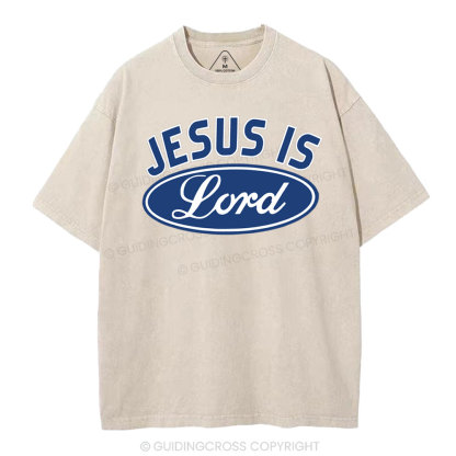 Jesus Is Lord Christian Washed T-Shirt