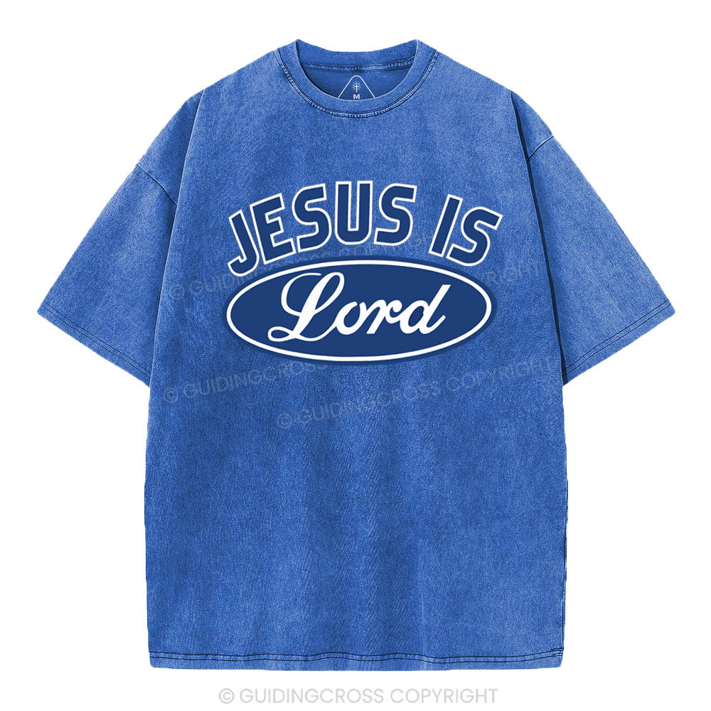 Jesus Is Lord Christian Washed T-Shirt