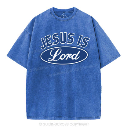 Jesus Is Lord Christian Washed T-Shirt
