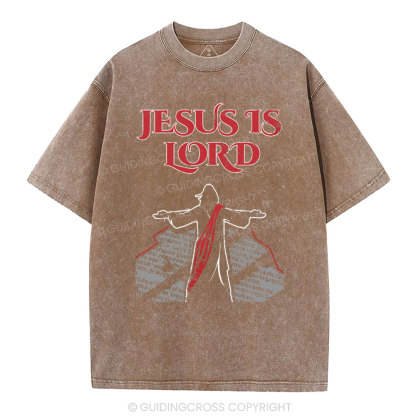 Jesus Is Lord Christian Washed T-Shirt