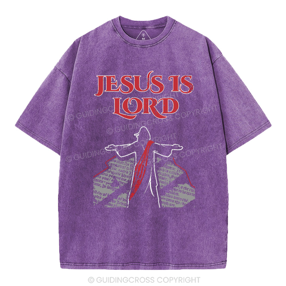 Jesus Is Lord Christian Washed T-Shirt