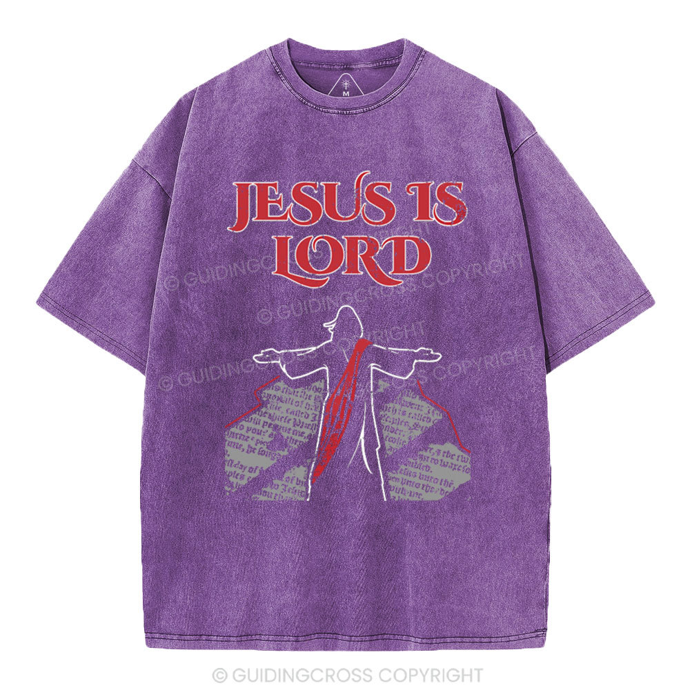 Jesus Is Lord Christian Washed T-Shirt