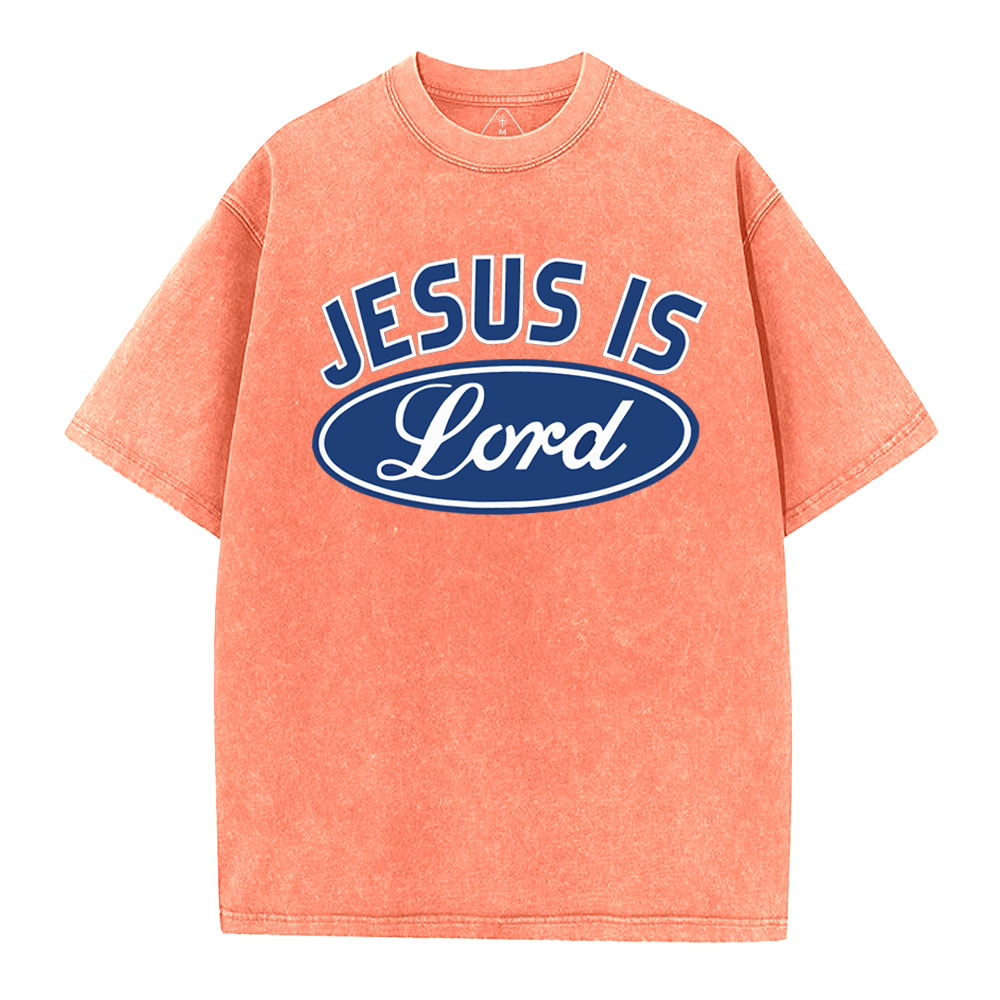 Jesus Is Lord Christian Washed T-Shirt