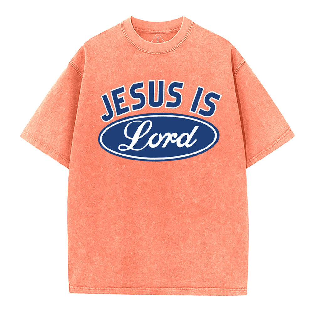Jesus Is Lord Christian Washed T-Shirt