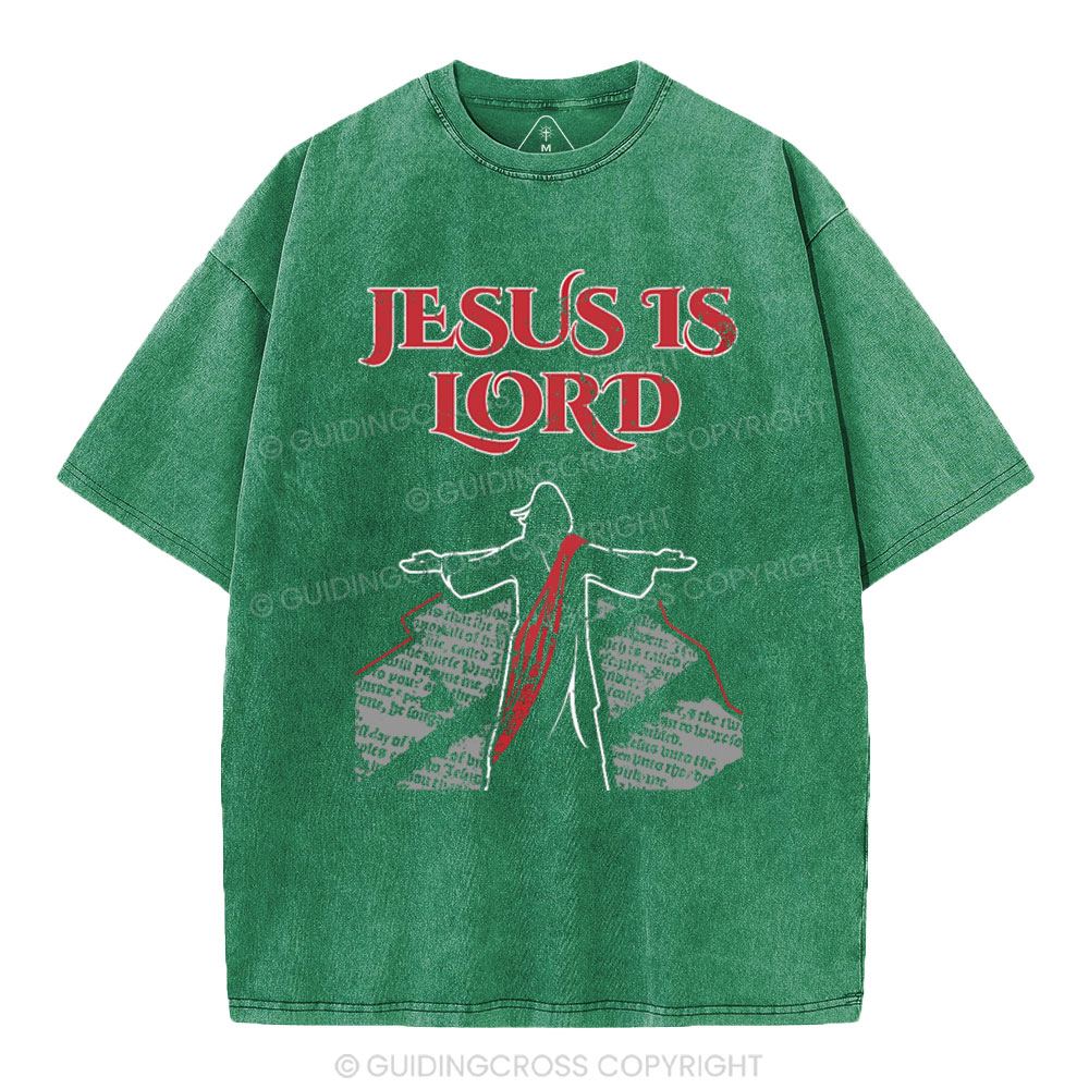 Jesus Is Lord Christian Washed T-Shirt