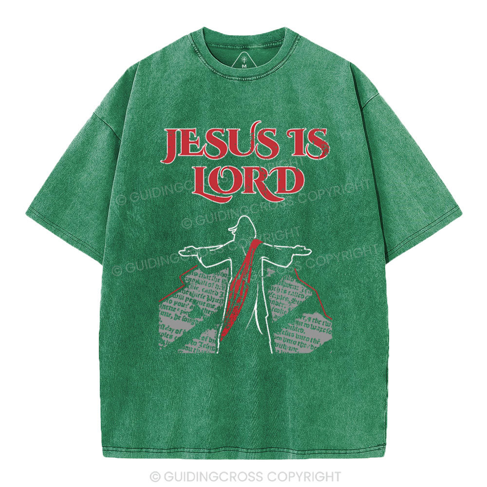 Jesus Is Lord Christian Washed T-Shirt