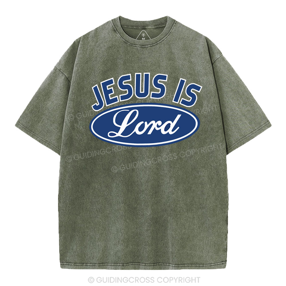 Jesus Is Lord Christian Washed T-Shirt