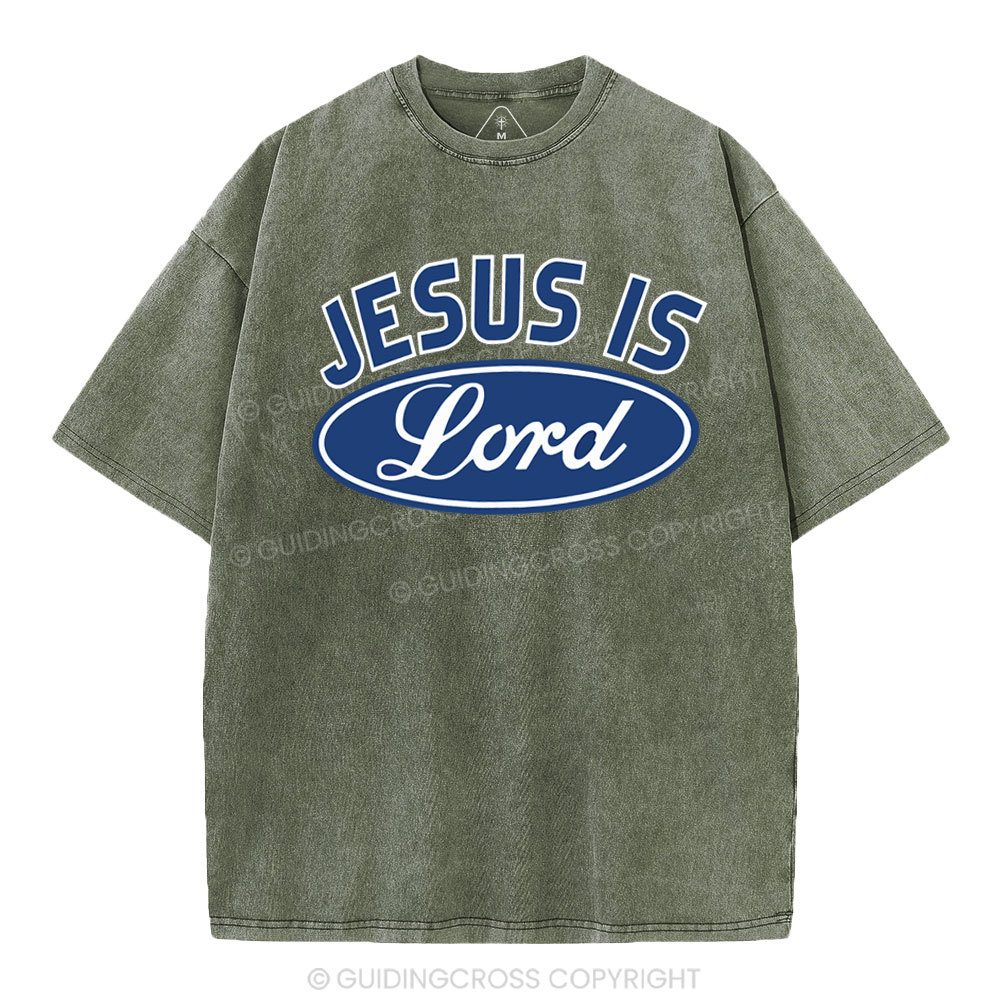 Jesus Is Lord Christian Washed T-Shirt