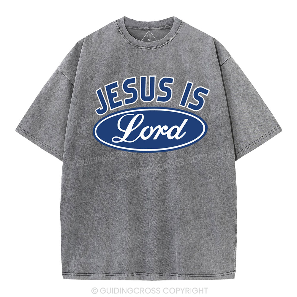 Jesus Is Lord Christian Washed T-Shirt