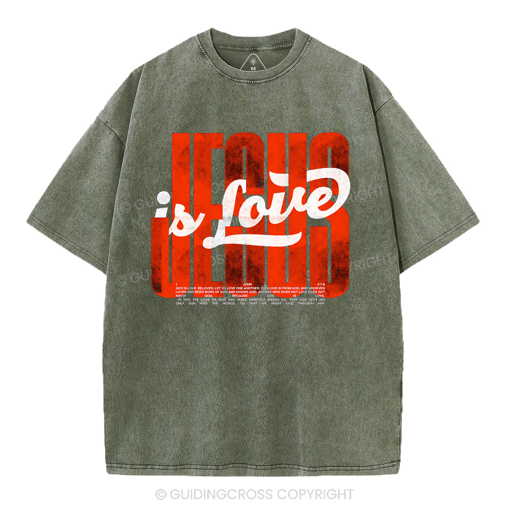 Jesus Is Loved Christian Washed T-Shirt