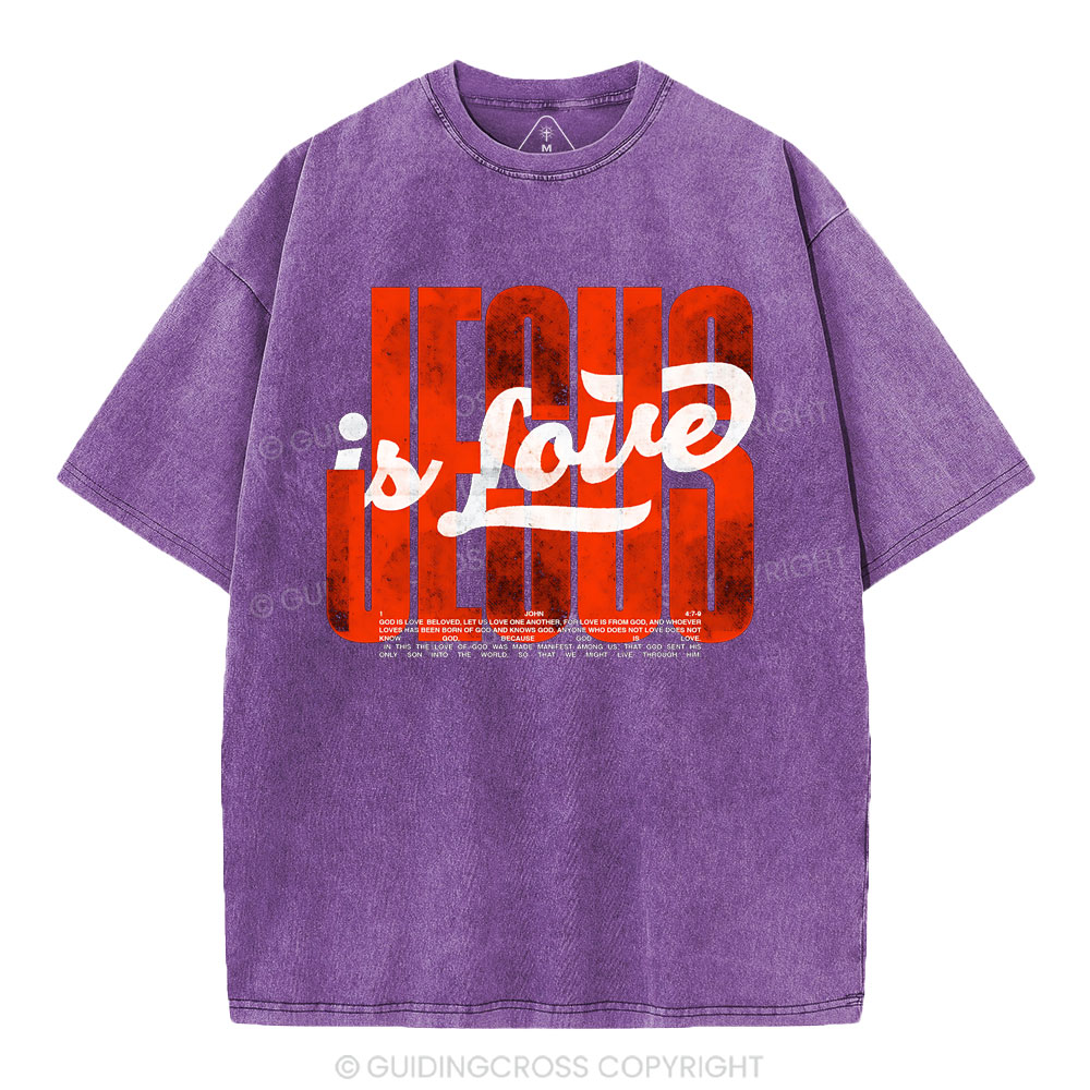 Jesus Is Loved Christian Washed T-Shirt