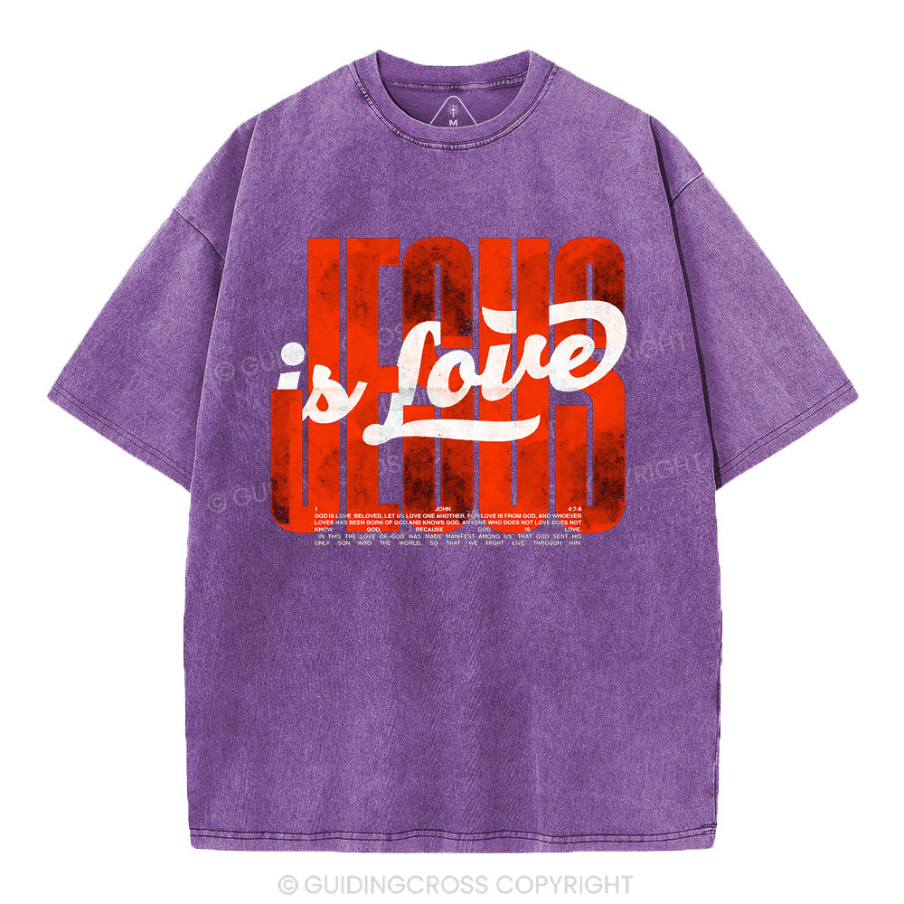 Jesus Is Loved Christian Washed T-Shirt