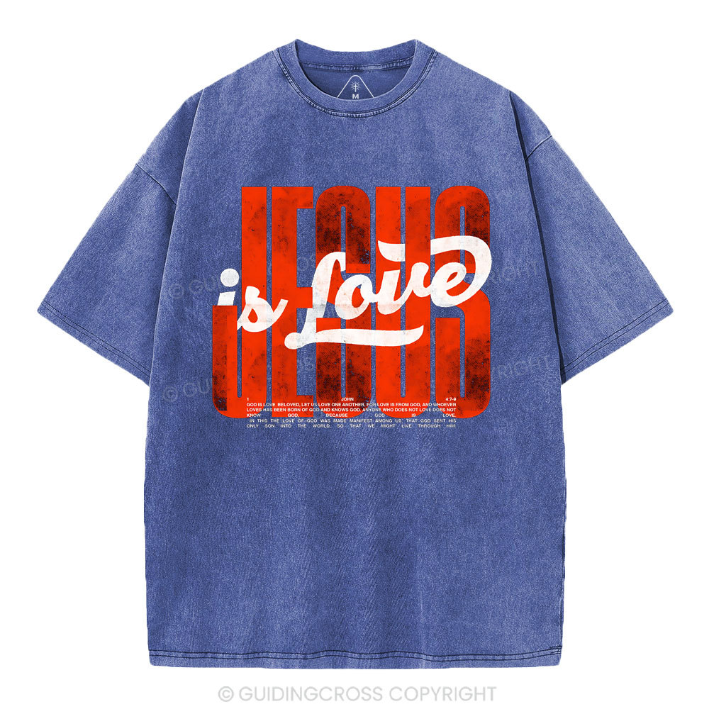 Jesus Is Loved Christian Washed T-Shirt