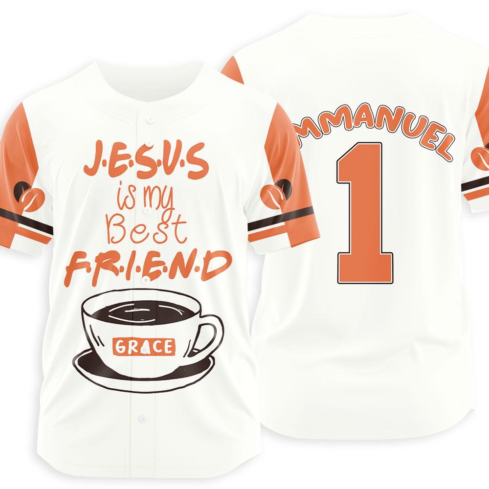 Jesus Is My Best Friend Christian Baseball Jersey