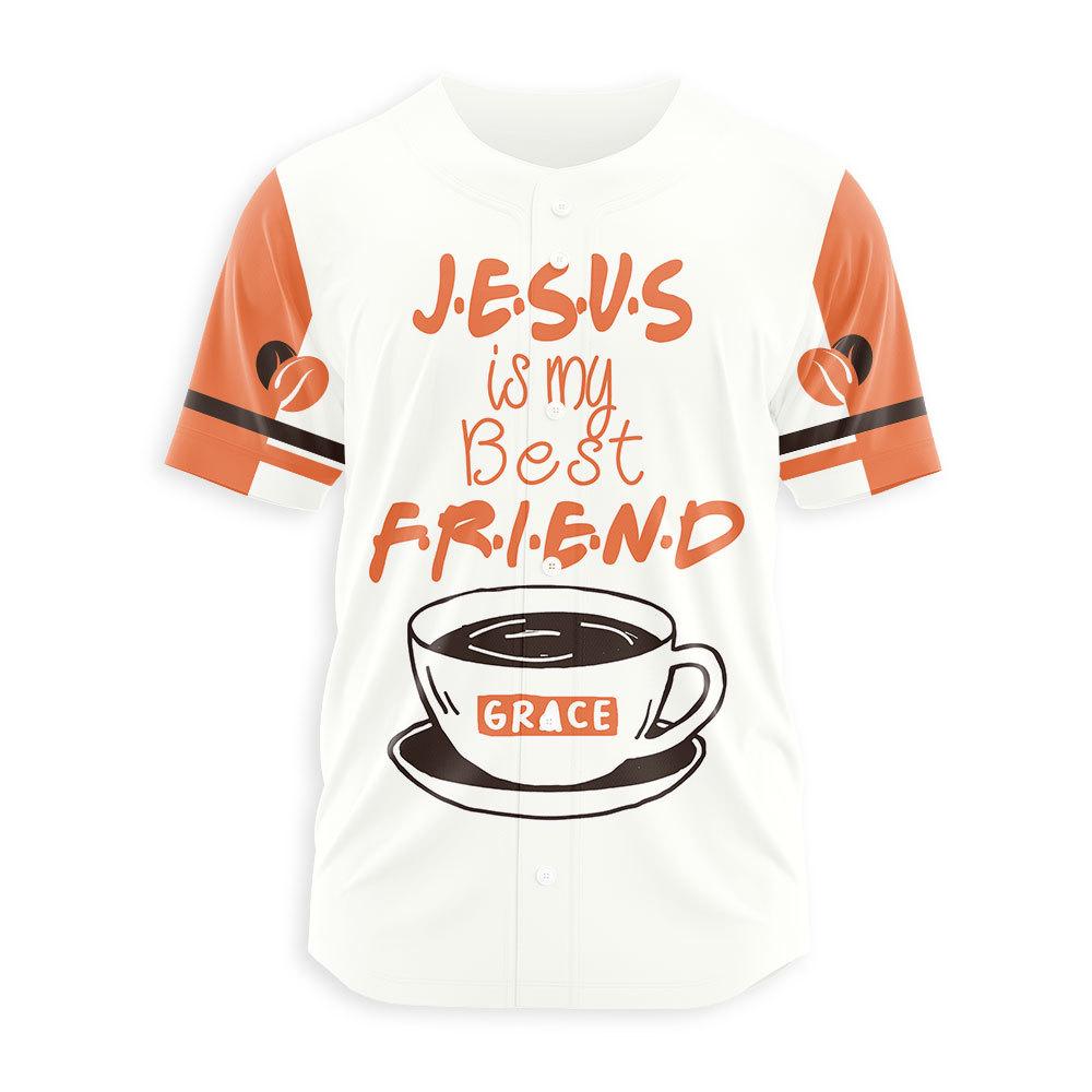Jesus Is My Best Friend Christian Baseball Jersey