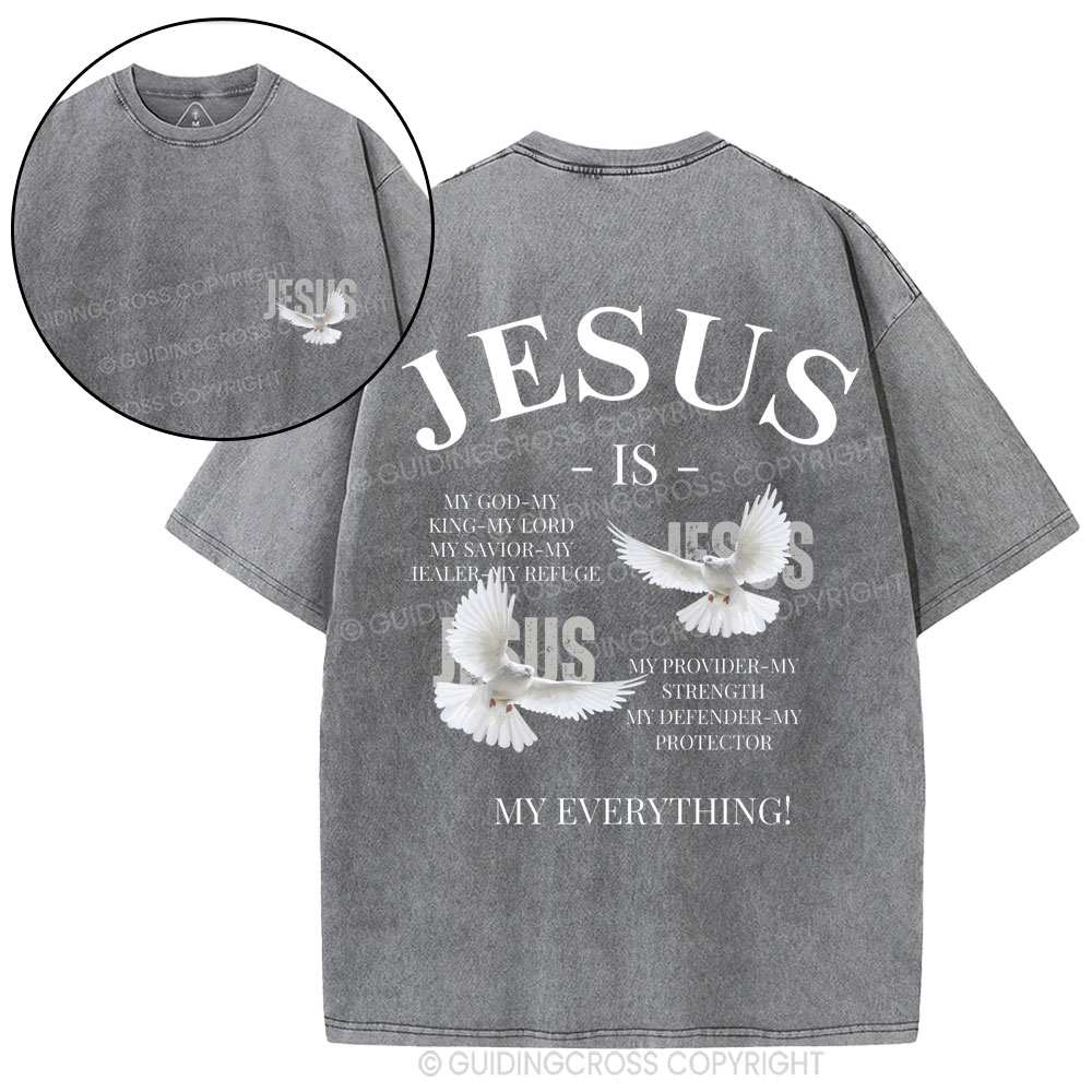 Jesus Is My Everything Christian Washed T-Shirt