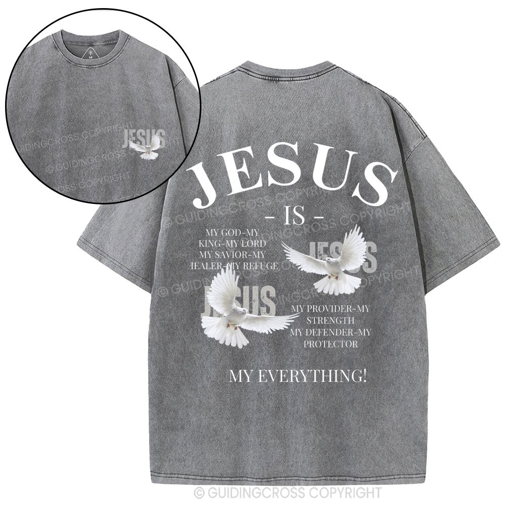 Jesus Is My Everything Christian Washed T-Shirt