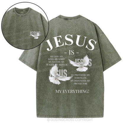 Jesus Is My Everything Christian Washed T-Shirt