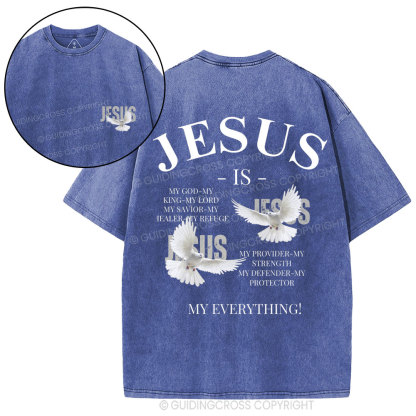 Jesus Is My Everything Christian Washed T-Shirt