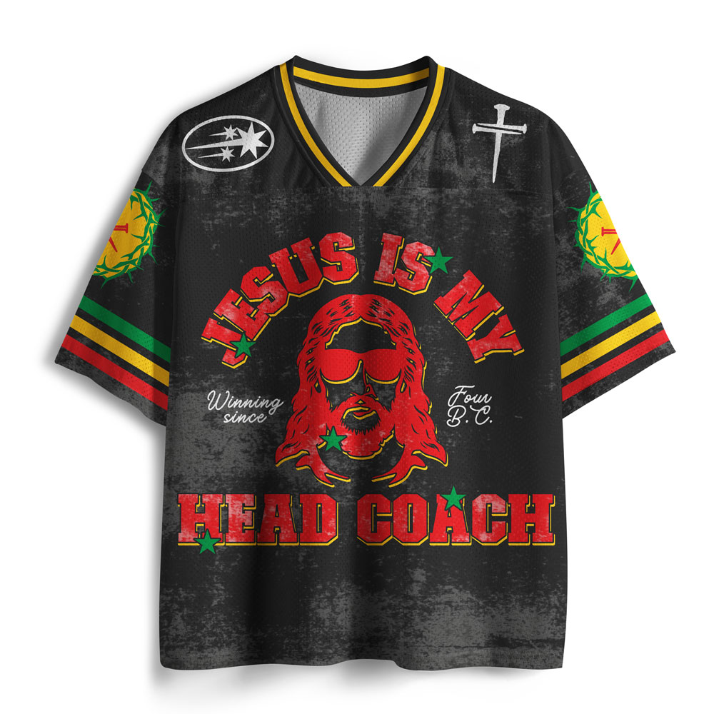 Jesus Is My Head Coach Christian Mesh Jersey