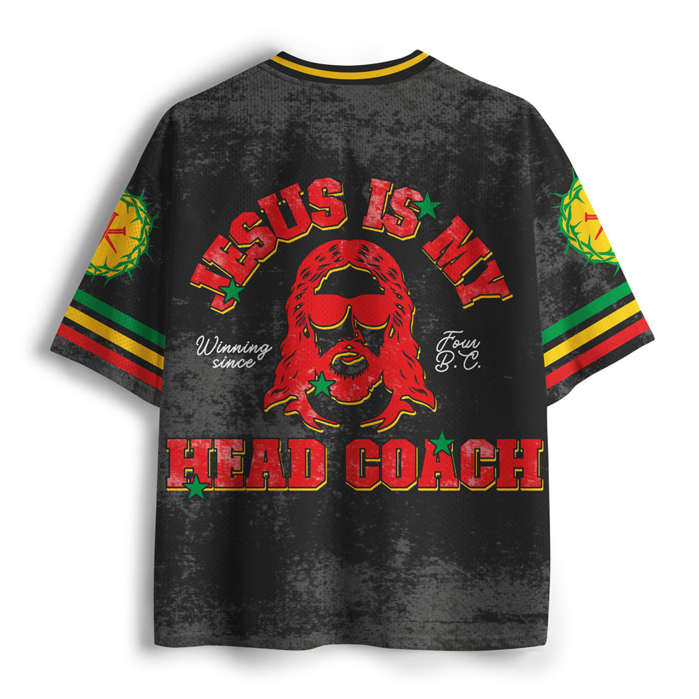 Jesus Is My Head Coach Christian Mesh Jersey