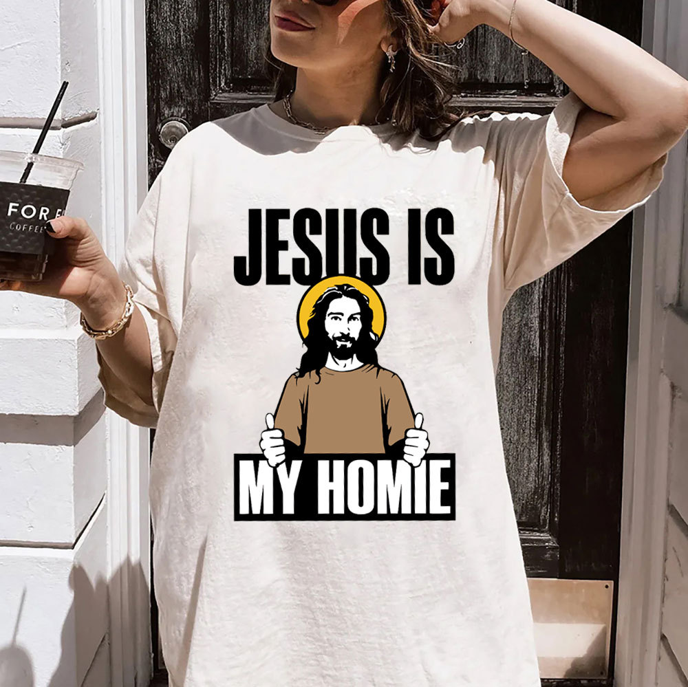 Jesus Is My Homie Christian Washed T-Shirt