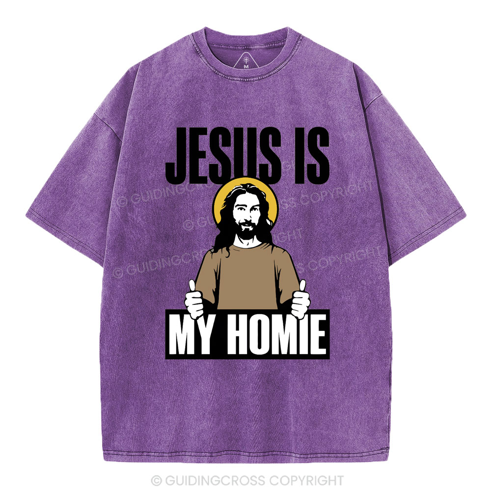 Jesus Is My Homie Christian Washed T-Shirt