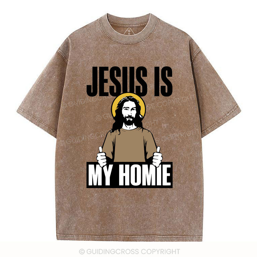 Jesus Is My Homie Christian Washed T-Shirt