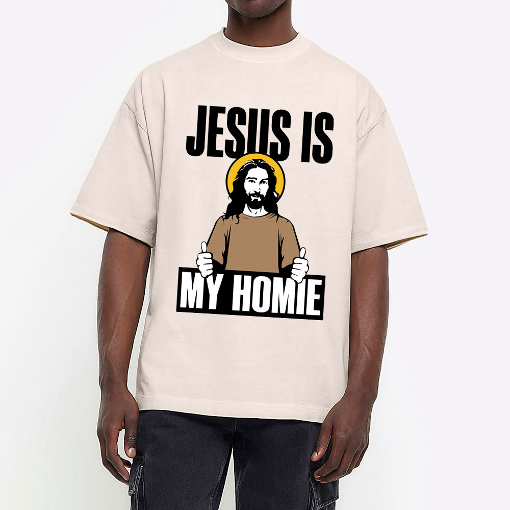 Jesus Is My Homie Christian Washed T-Shirt