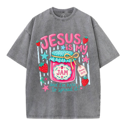 Jesus Is My Jam And I'm Here To Spread It Christian Washed T-Shirt