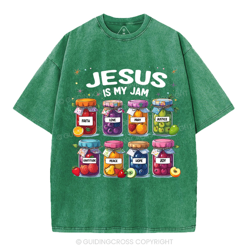 Jesus Is My Jam Christian Washed T-Shirt