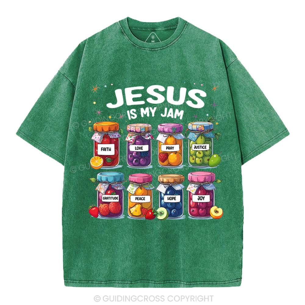Jesus Is My Jam Christian Washed T-Shirt