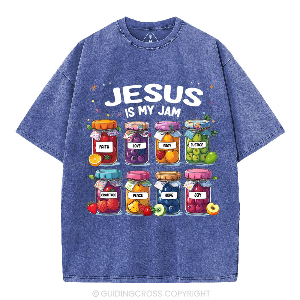 Jesus Is My Jam Christian Washed T-Shirt