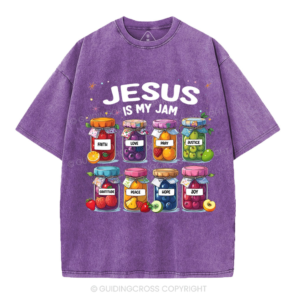 Jesus Is My Jam Christian Washed T-Shirt