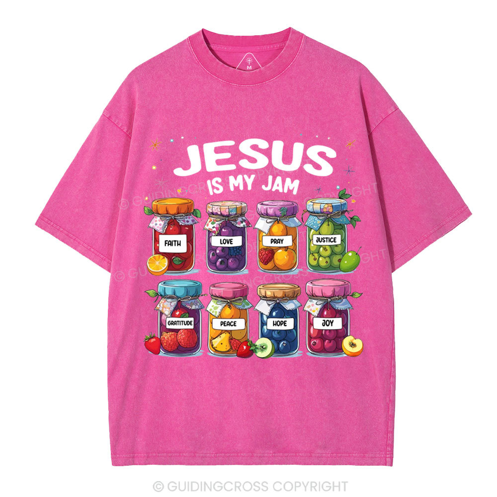 Jesus Is My Jam Christian Washed T-Shirt