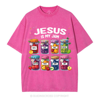 Jesus Is My Jam Christian Washed T-Shirt