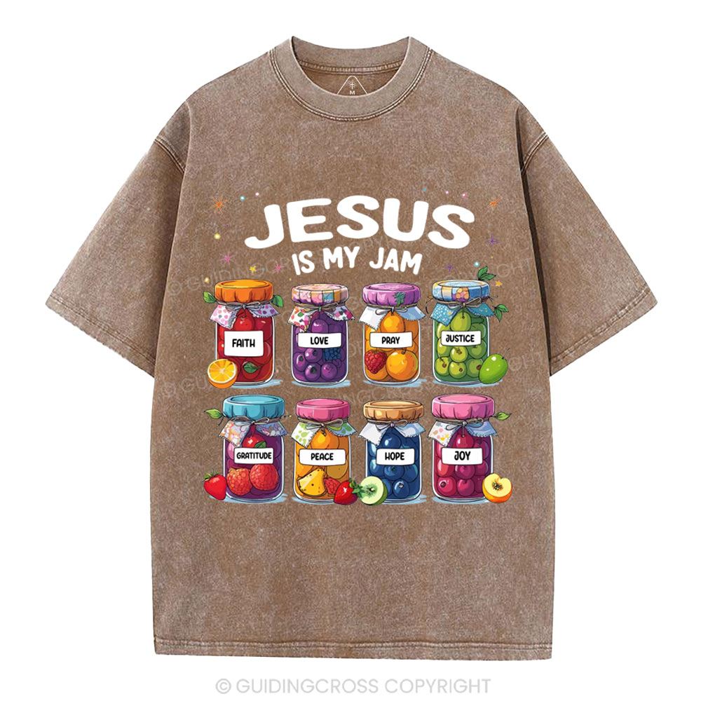 Jesus Is My Jam Christian Washed T-Shirt