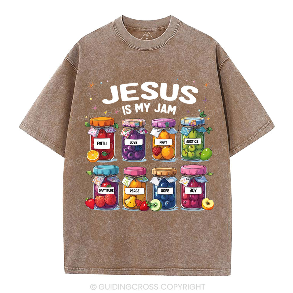 Jesus Is My Jam Christian Washed T-Shirt