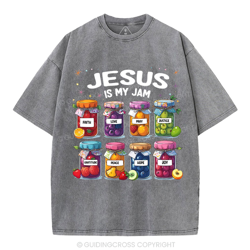 Jesus Is My Jam Christian Washed T-Shirt