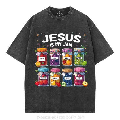 Jesus Is My Jam Christian Washed T-Shirt