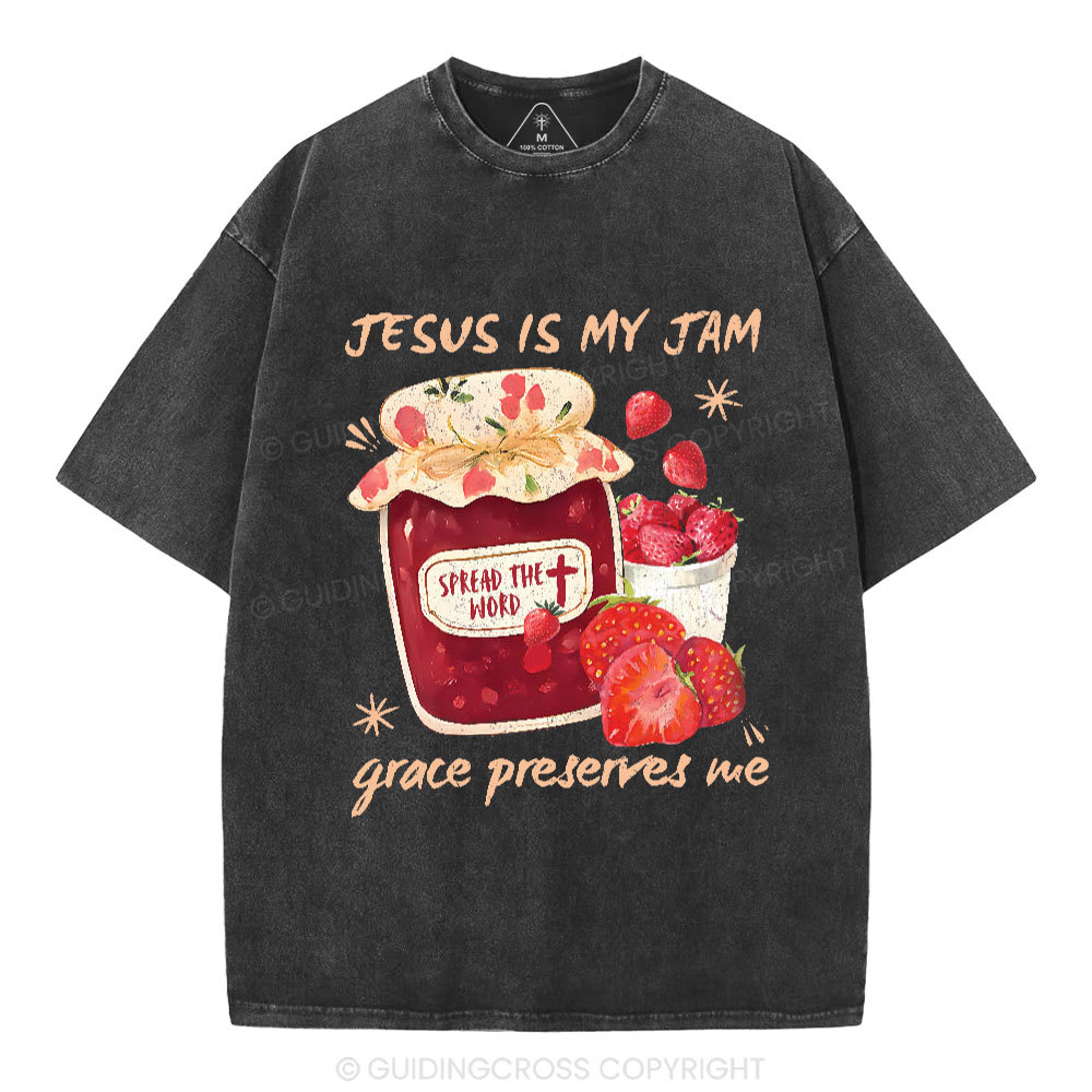 Jesus Is My Jam Christian Washed T-Shirt