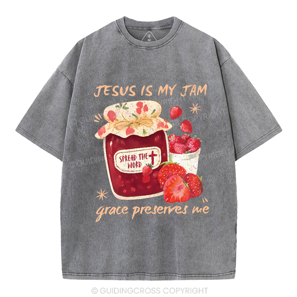 Jesus Is My Jam Christian Washed T-Shirt