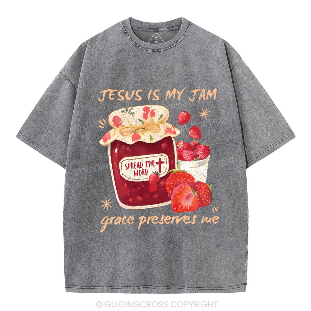 Jesus Is My Jam Christian Washed T-Shirt