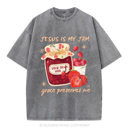 Jesus Is My Jam Christian Washed T-Shirt
