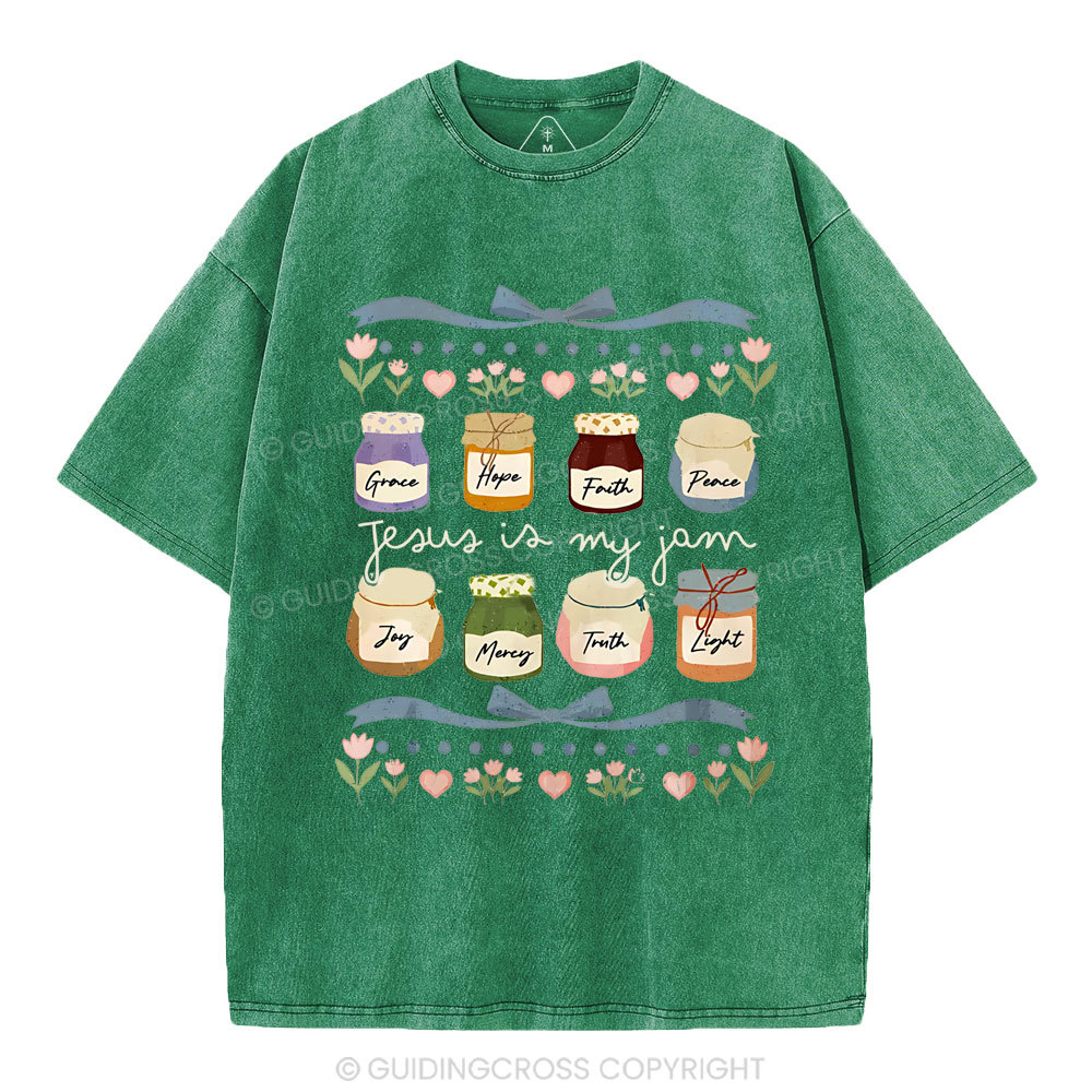 Jesus Is My Jam Christian Washed T-Shirt